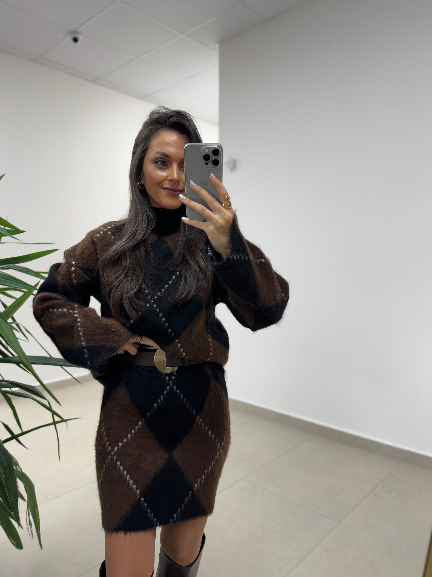 Mz 22802 Baklava Desen Yumoş Etekli Takım