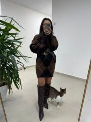 Mz 22802 Baklava Desen Yumoş Etekli Takım