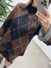 Mz 22802 Baklava Desen Yumoş Etekli Takım