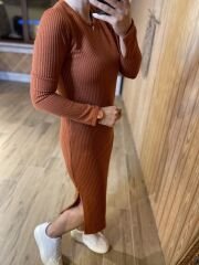 kaşkorse kiremit kalem elbise