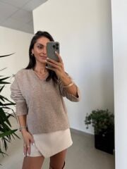 Dv 10645 Vizon V Yaka Yumoş Triko