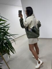 Mz 22365 Geyik Desenli Polar Sweat