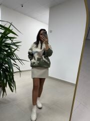 Mz 22365 Geyik Desenli Polar Sweat