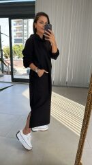 Dr Kapüşonlu Tasarım Elbise