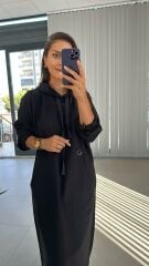 Dr Kapüşonlu Tasarım Elbise