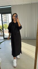 Dr Kapüşonlu Tasarım Elbise