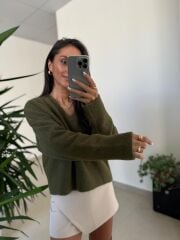 Dv 10645 Haki V Yaka Yumoş Triko