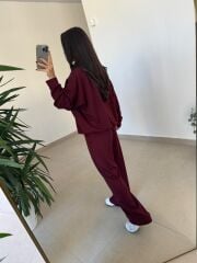Ms 60077 Bordo Armalı Modal Takım