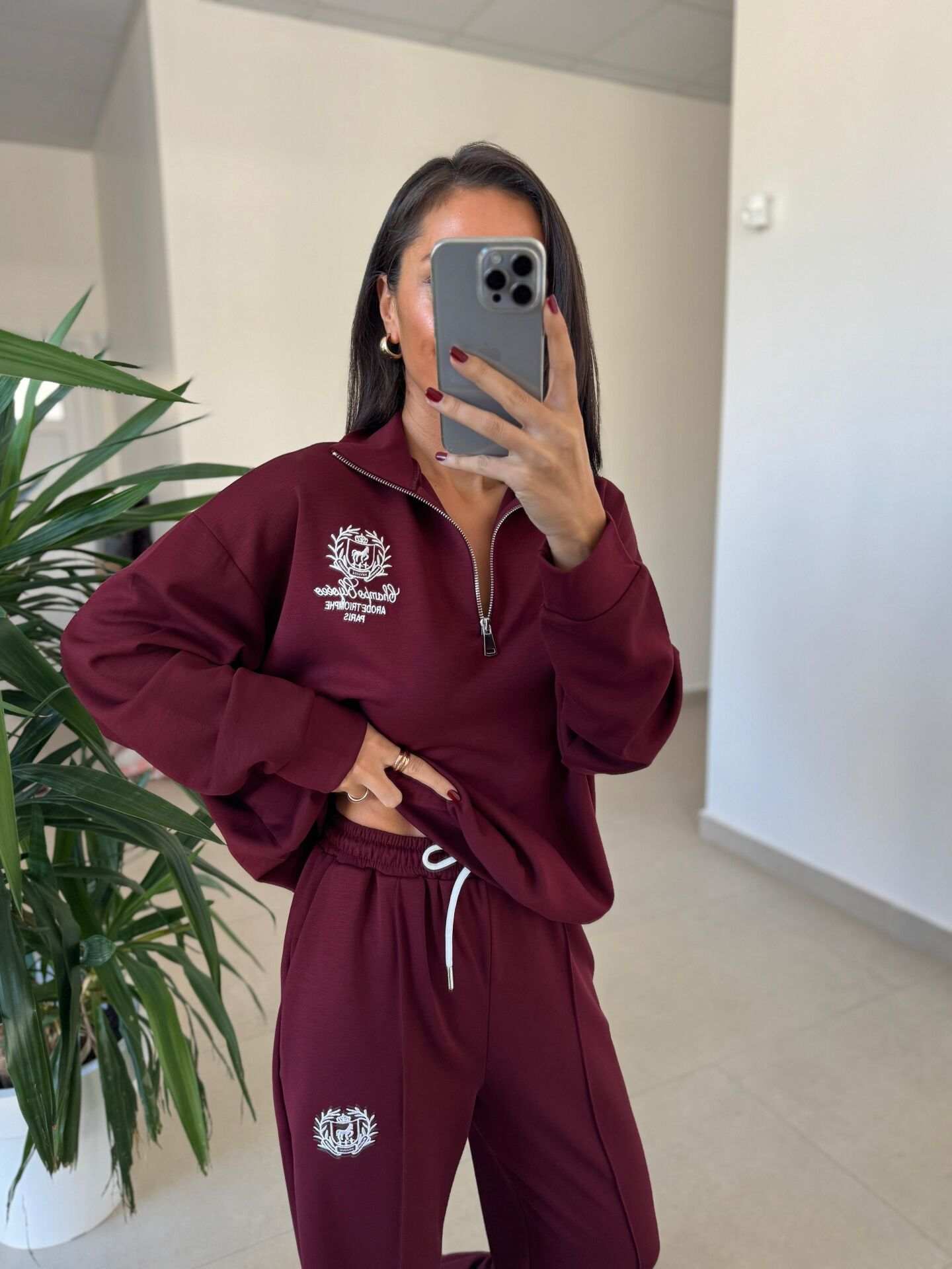 Ms 60077 Bordo Armalı Modal Takım