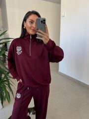 Ms 60077 Bordo Armalı Modal Takım