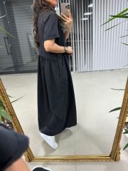 Dr 2602 V Yaka Tensel Yıkamalı Elbise