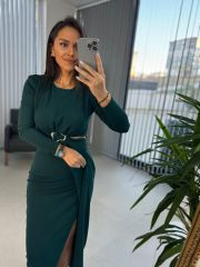 My 3655 Low-Cut Emerald Dress