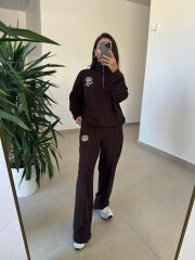 Ms 60077 Kahve Armalı Modal Takım