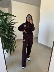 Ms 60077 Kahve Armalı Modal Takım