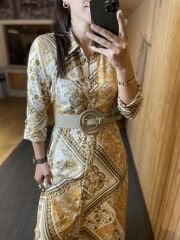 155 Nude kalın tokalı kemer