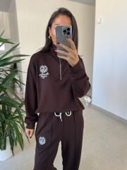 Ms 60077 Kahve Armalı Modal Takım