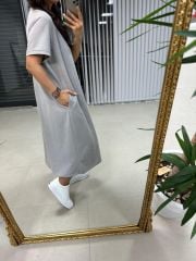 Dr 2566 Gri Sweat Elbise