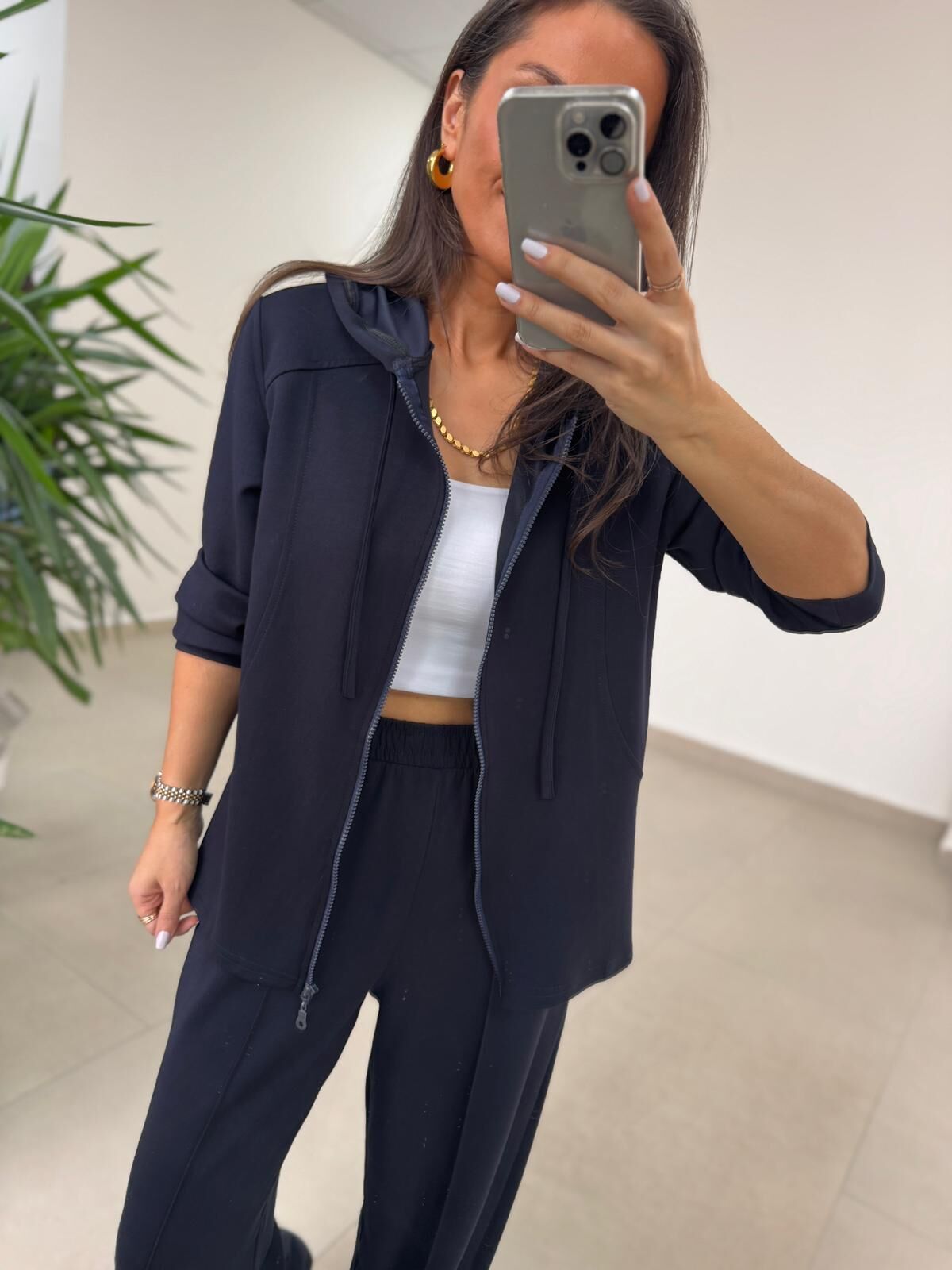 Art 1001 Kapüşonlu Fermuarlı Modal Laci Takım