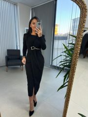My 3655 Low-Cut Black Dress