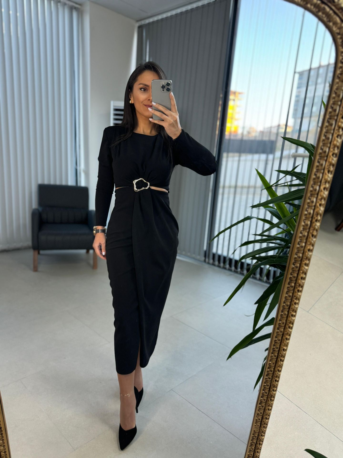 My 3655 Low-Cut Black Dress