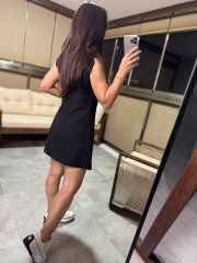 Ms Fermuar Yaka Kolsuz Crep Elbise