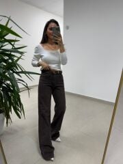 Mz 22801 Düşük Omuz Ekru Bluz