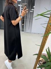 Dr 2566 Siyah Sweat Elbise