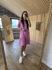 Brsk pink elbise