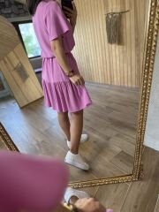 Brsk pink elbise