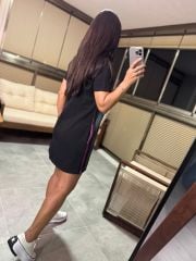 Ms Renk Geçişli  Crep Elbise