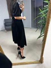 My 3628 Lace Collar Velvet Dress