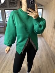 Zümrüt zincirli sweat