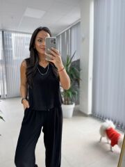 Cr 1633 Siyah Keten Takım