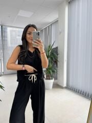 Cr 1633 Siyah Keten Takım