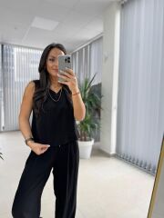 Cr 1633 Siyah Keten Takım