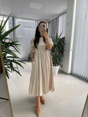 Cr 1553 Taş Bel Büzgülü Elbise