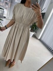 Cr 1553 Taş Bel Büzgülü Elbise