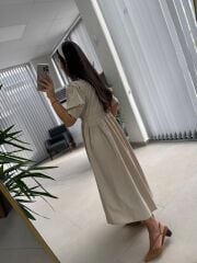 Cr 1553 Taş Bel Büzgülü Elbise