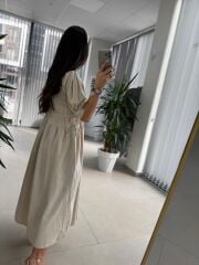 Cr 1553 Taş Bel Büzgülü Elbise