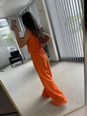 Zr 8010 Turuncu Pamuk Keten Takım