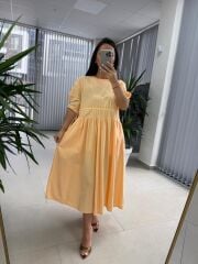 Cr 1553 Yavruağzı Bel Büzgülü Elbise