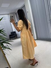 Cr 1553 Yavruağzı Bel Büzgülü Elbise