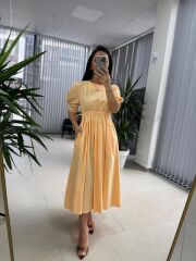 Cr 1553 Yavruağzı Bel Büzgülü Elbise