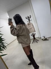 Mzr 22828 Vizon Dik Yaka Yumoş Polar Sweat