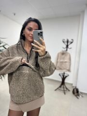 Mzr 22828 Vizon Dik Yaka Yumoş Polar Sweat