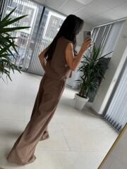 Zr 8011 Kahve Pamuk Keten Takım