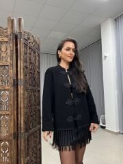 Po 2943 Etek Ucu Püskül Detaylı Ceket Hırka