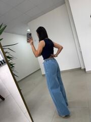 Gp 393 Zr Model Bel Lastikli Mavi Denim Pantolon