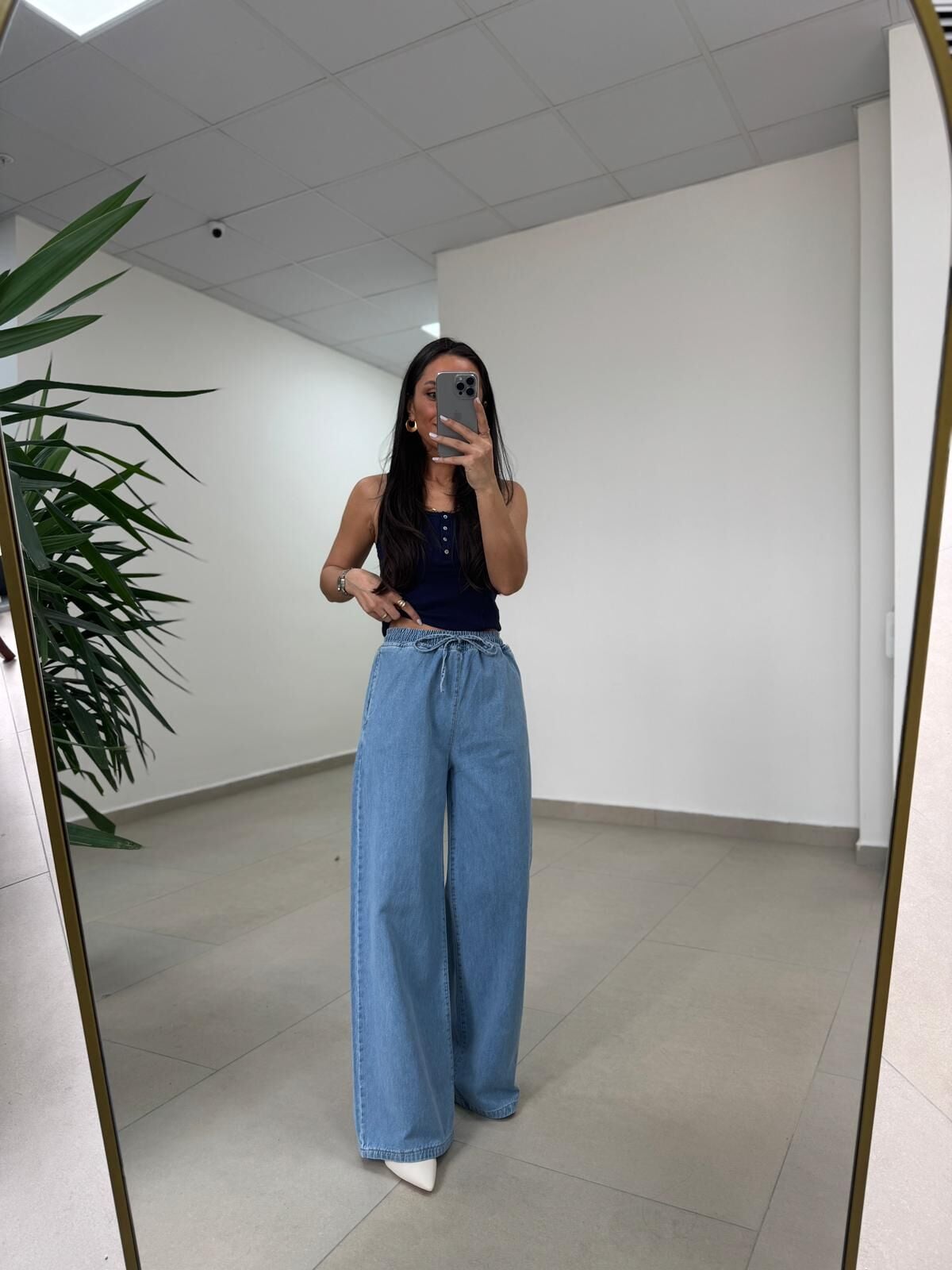 Gp 393 Zr Model Bel Lastikli Mavi Denim Pantolon