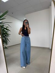 Gp 393 Zr Model Bel Lastikli Mavi Denim Pantolon